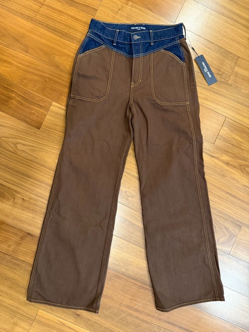 Veronica Beard Taylor color block jeans size 8 NWT - Picture 3 of 9
